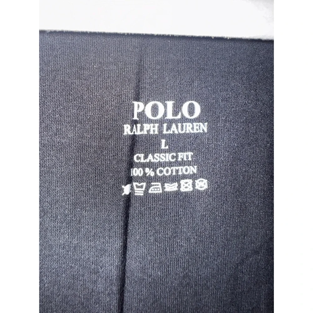 Polo Ralph Lauren Mens Classic Fit Cotton Tank Top Black Red Trim Large